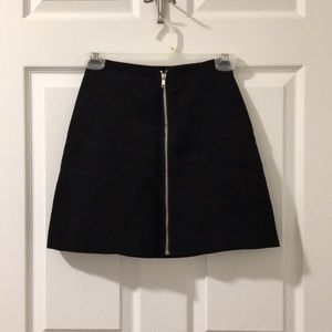 Faux leather circle skirt